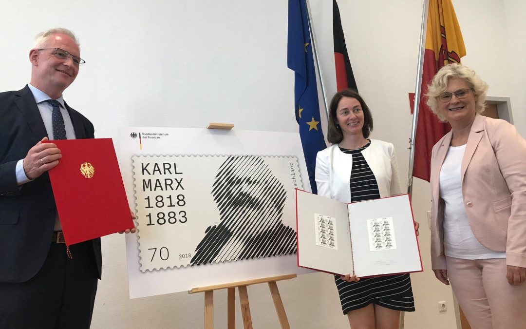 Karl-Marx-Briefmarke ab sofort erhältlich